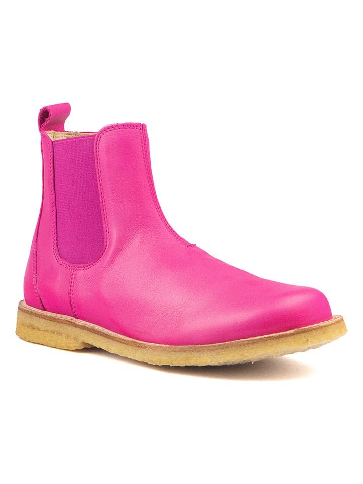 Skórzane sztyblety w kolorze różowym