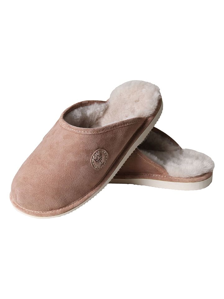 Kaiser Naturfellprodukte Wełniane kapcie w kolorze jasnobrązowym rozmiar: 41