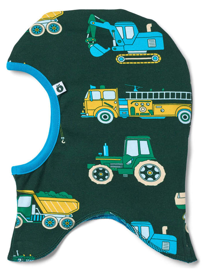 Småfolk Dwustronna czapka w kolorze zielono-niebieskim rozmiar: 48-50 cm