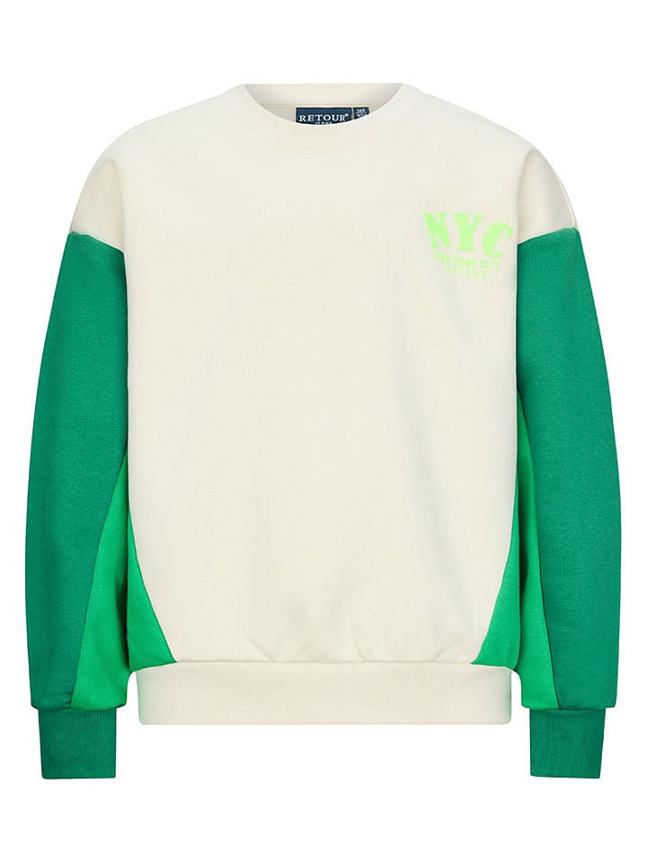 Retour Bluza "Kikki" w kolorze kremowo-zielonym rozmiar: 146/152