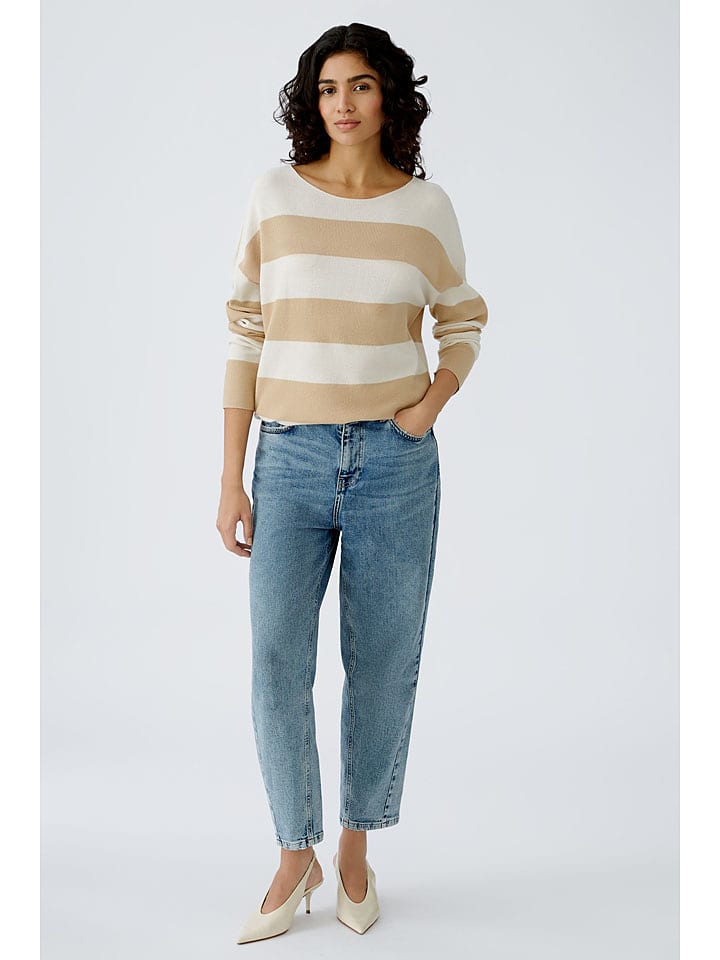 Oui Sweter w kolorze beżowo-kremowym rozmiar: 36