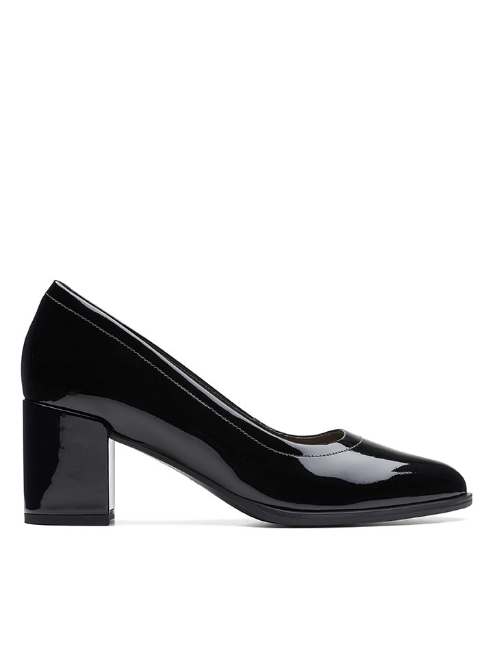 Clarks Skórzane czółenka "Freva55 Court" w kolorze czarnym rozmiar: 37,5