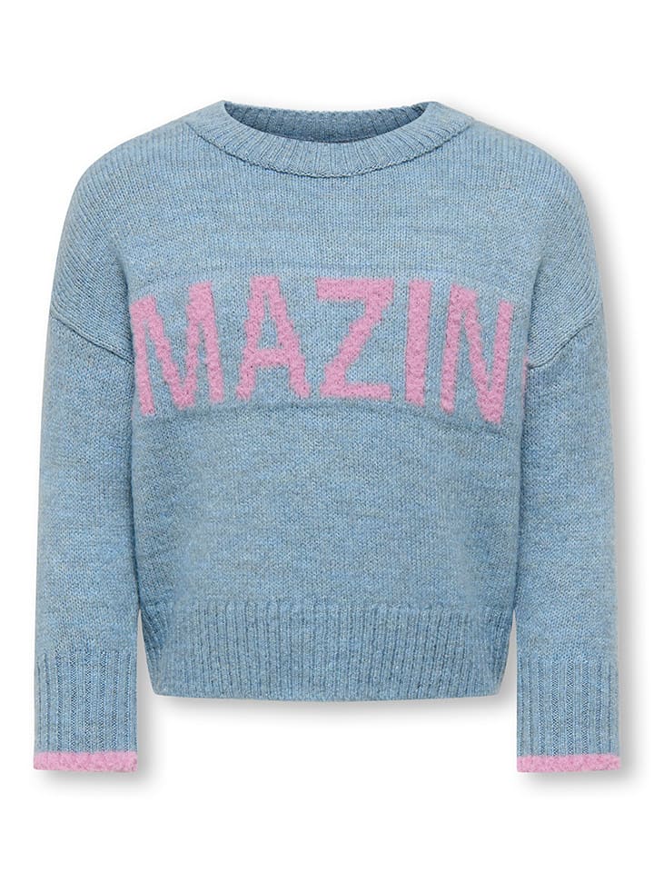 KIDS ONLY Sweter "Amour" w kolorze jasnoróżowo-błękitnym rozmiar: 98