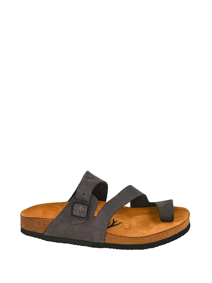 Moosefield Skórzane japonki w kolorze antracytowym rozmiar: 39