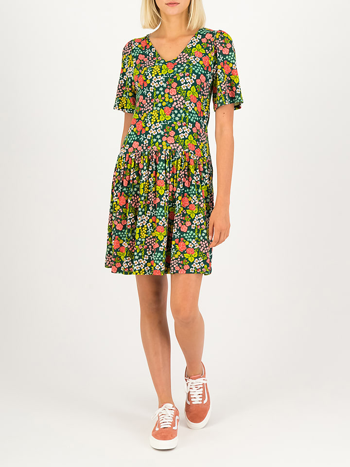 Blutsgeschwister Sukienka "Summer Ease Cache" w kolorze zielonym ze wzorem rozmiar: L