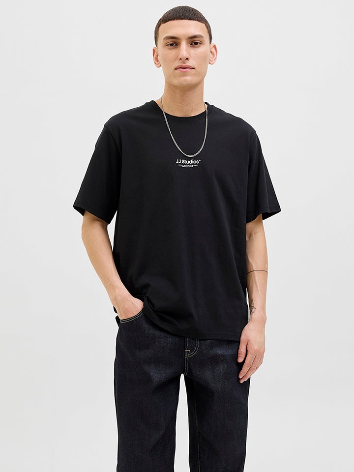 Jack & Jones Koszulka "Jjesoho" w kolorze czarnym rozmiar: XL