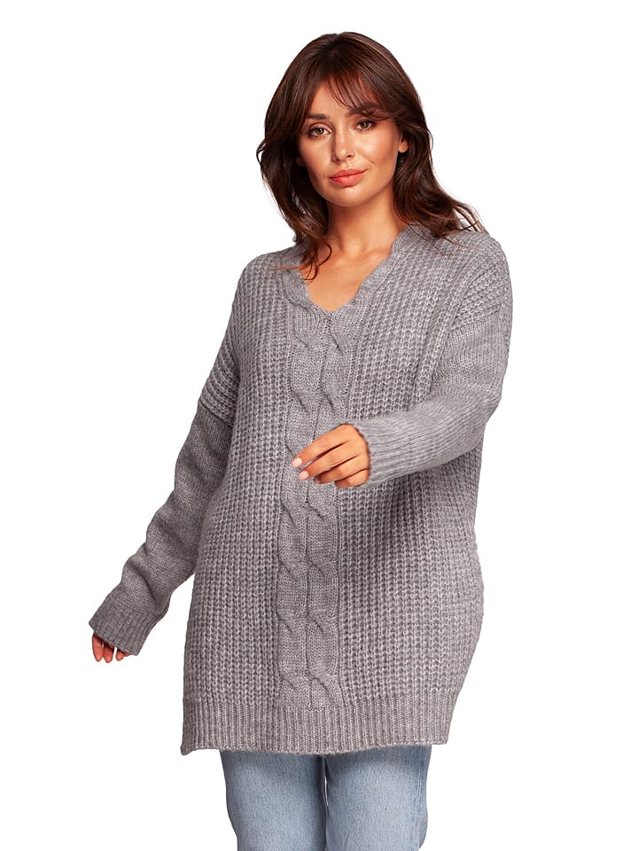 Be Wear Sweter w kolorze szarym rozmiar: S/M