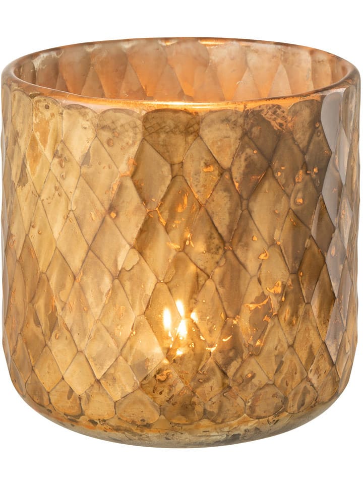 J Line Świecznik w kolorze złotym - wys. 14 x Ø 14 cm rozmiar: onesize