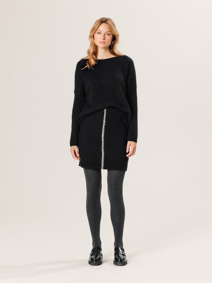 Rodier Wełniana spódnica w kolorze czarnym rozmiar: XL