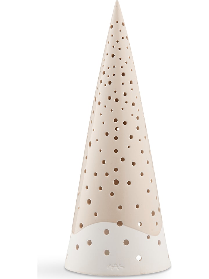 Kähler Świecznik "Nobili" w kolorze beżowym - wys. 30 cm rozmiar: onesize