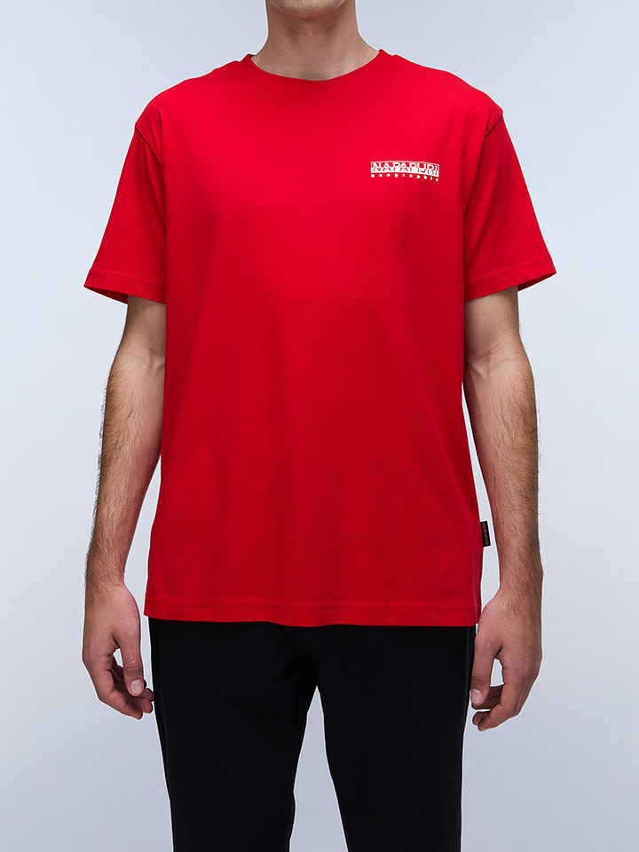 Napapijri Koszulka w kolorze czerwonym rozmiar: XS