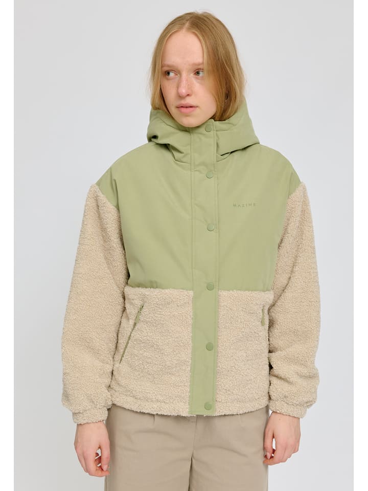 MAZINE Kurtka zimowa w kolorze zielono-beżowym rozmiar: M