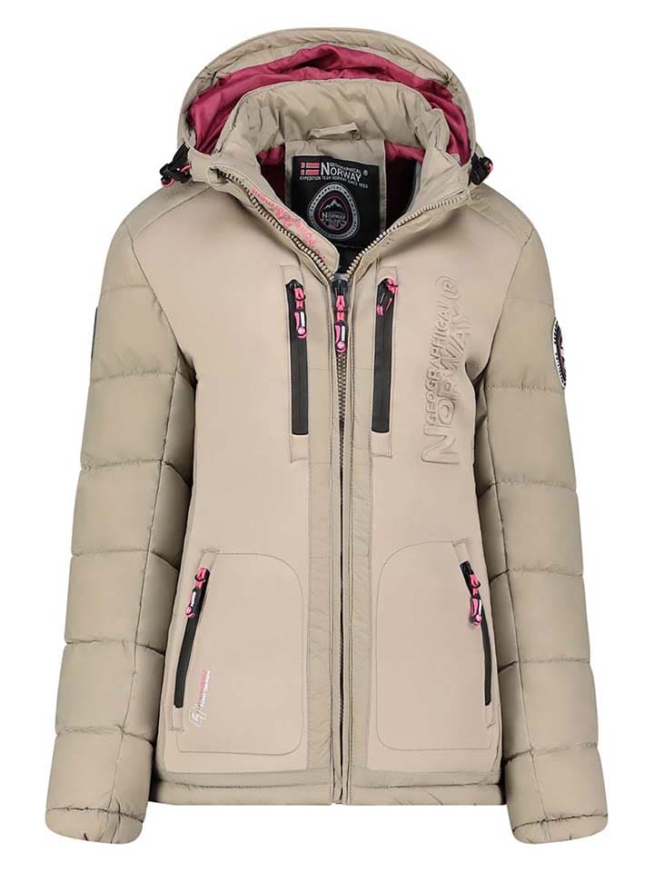 Geographical Norway Kurtka pikowana "Beachwood" w kolorze beżowym rozmiar: XXL