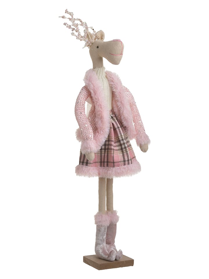 InArt Figurka dekoracyjna w kolorze jasnoróżowo-beżowym - 13 x 58 x 9 cm rozmiar: onesize