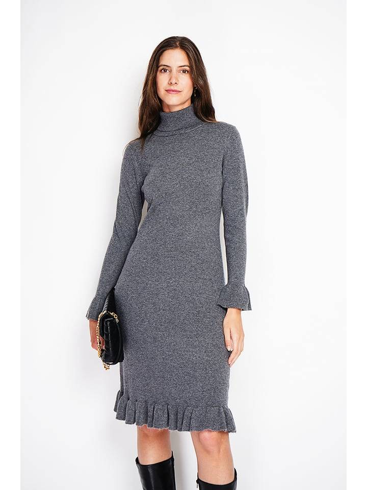 William de Faye Sukienka dzianinowa w kolorze szarym rozmiar: 34