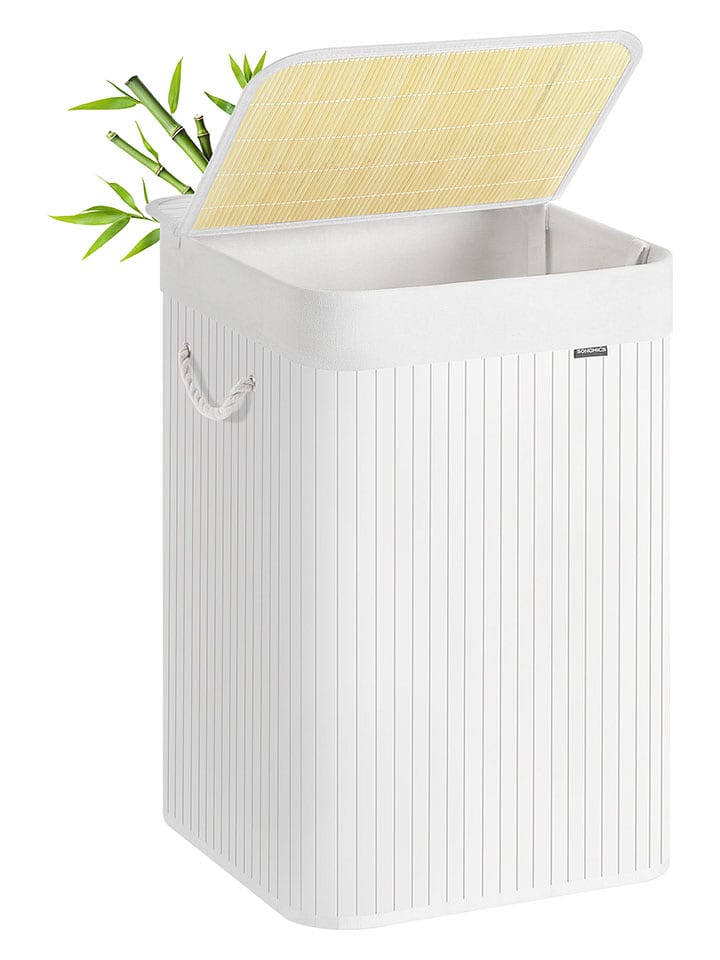 Songmics Kosz w kolorze białym na pranie - 40 x 61 x 40 cm rozmiar: onesize