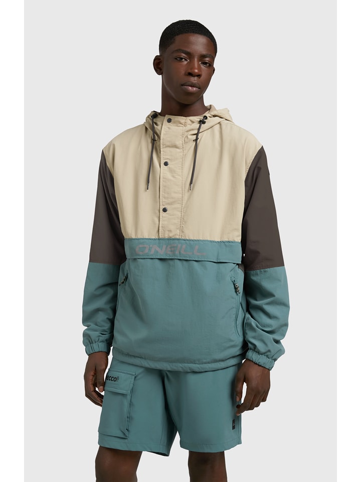 O'Neill Kurtka przejściowa w kolorze beżowo-niebiesko-oliwkowym rozmiar: M