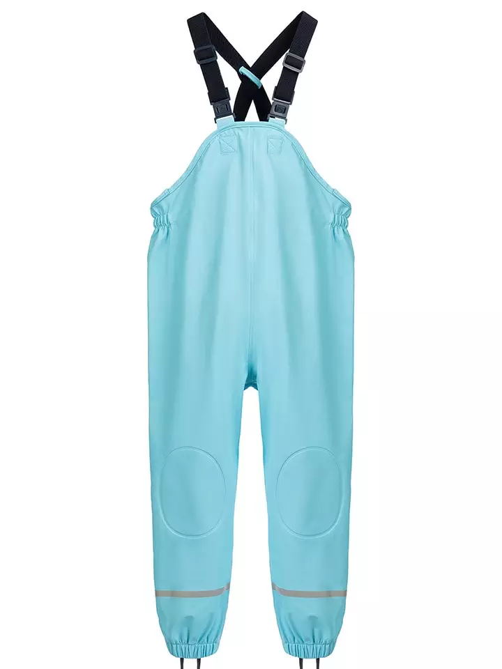 Spodnie przeciwdeszczowe w kolorze turkusowym