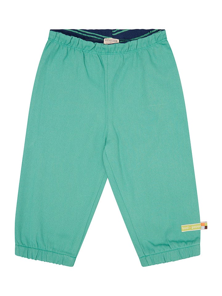 loud + proud Spodnie funkcyjne w kolorze zielonym rozmiar: 86/92