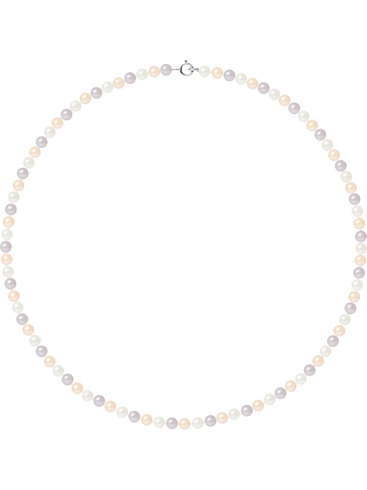 Pearline Naszyjnik perłowy w kolorze fioletowo-jasnoróżowo-białym - dł. 42 cm rozmiar: onesize