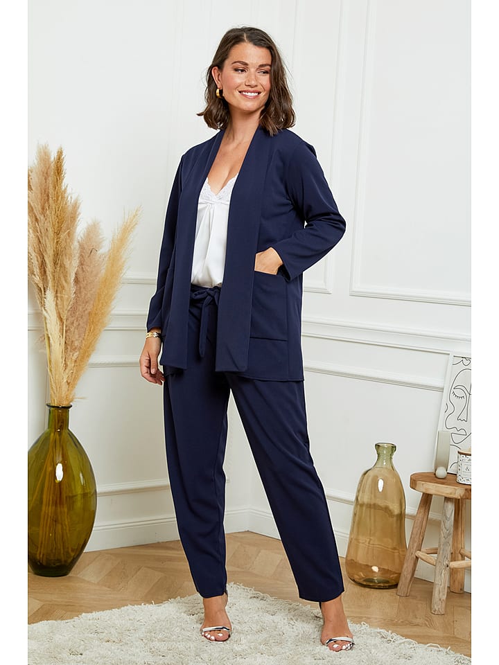 Curvy Lady 2-częściowy zestaw w kolorze granatowym rozmiar: 40/42