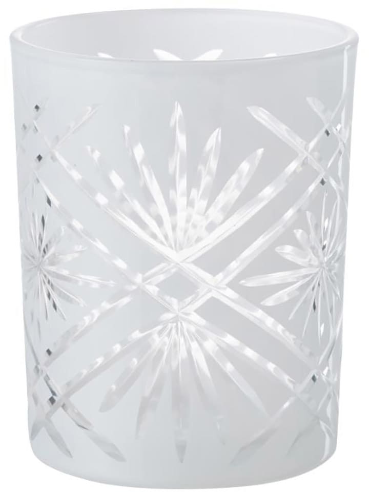 J Line Świecznik "Santorini" w kolorze białym - wys.12,5 x Ø 10 cm rozmiar: onesize