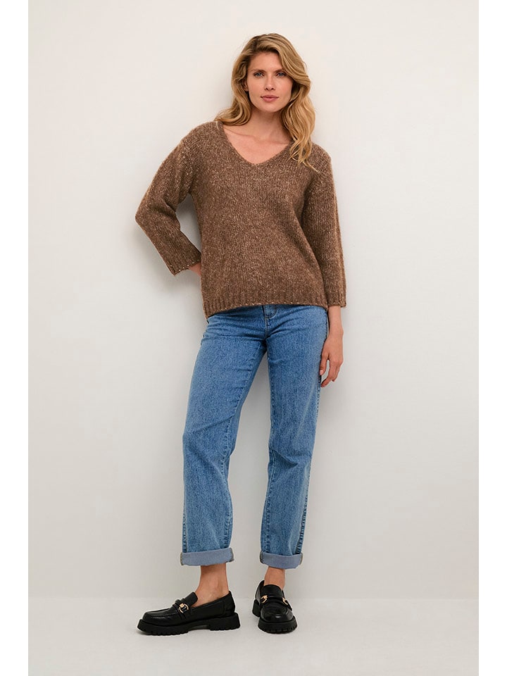 Kaffe Sweter w kolorze brązowym rozmiar: M