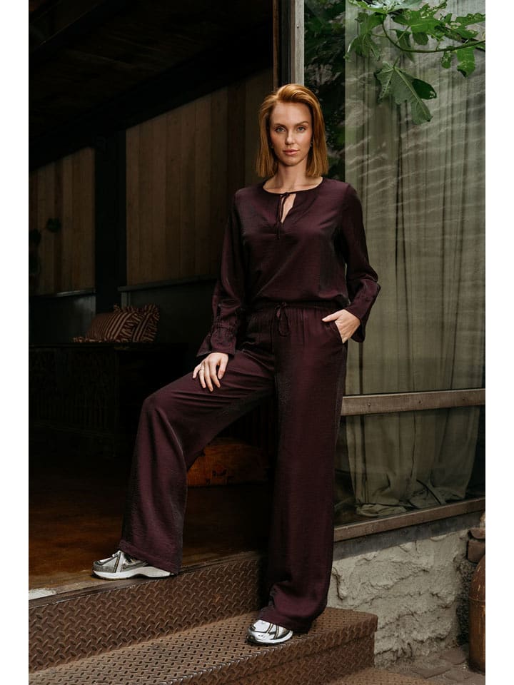 &Co Woman Spodnie "Solana" w kolorze bordowym rozmiar: M