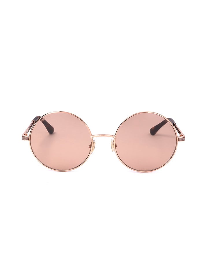Jimmy Choo Damskie okulary przeciwsłoneczne w kolorze złoto-jasnoróżowym rozmiar: 57