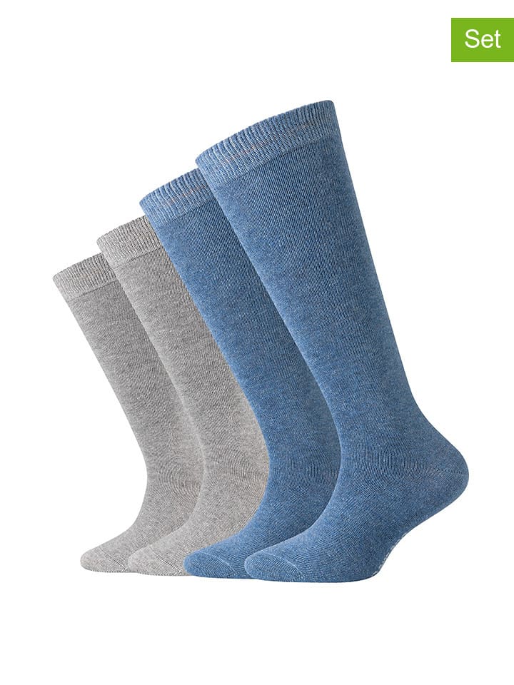 camano Skarpety (4 pary) w kolorze beżowo-niebieskim rozmiar: 35-38