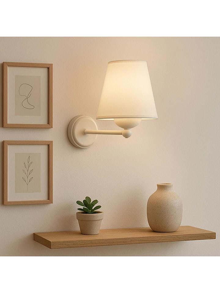 Opviq Lampa ścienna w kolorze kremowo-jasnoszarym - wys. 15 x Ø 13 cm rozmiar: onesize