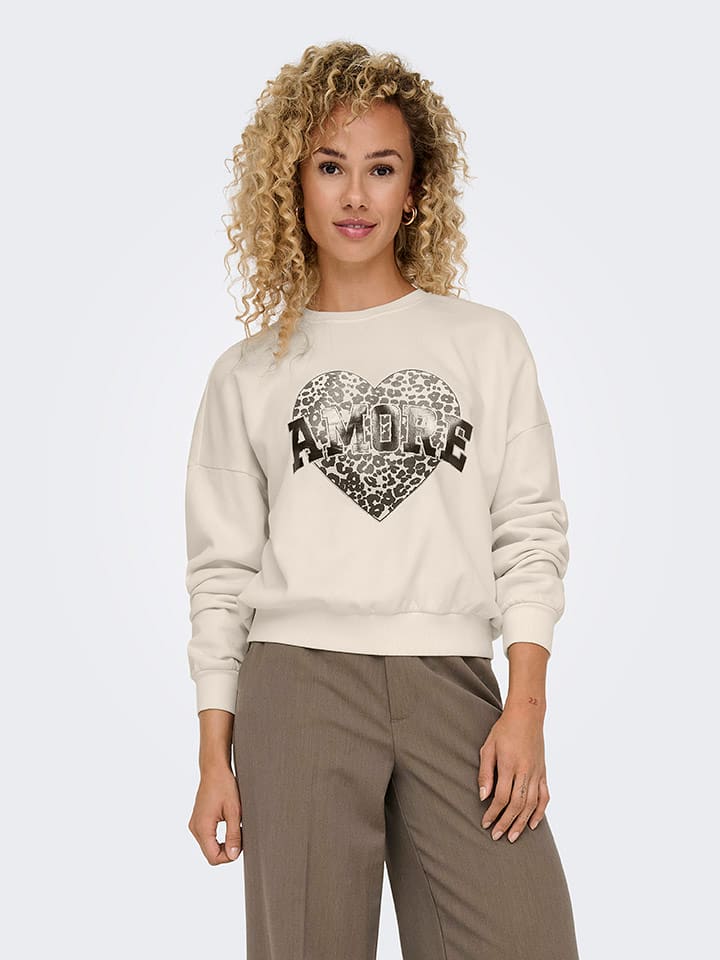 ONLY Bluza w kolorze beżowym rozmiar: M