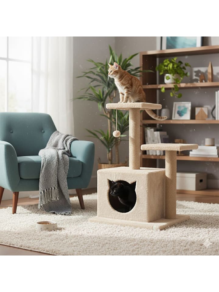 Paws&Whiskers Drapak "Lotti" w kolorze beżowym dla kota - 45 x 72 x 35 cm rozmiar: onesize