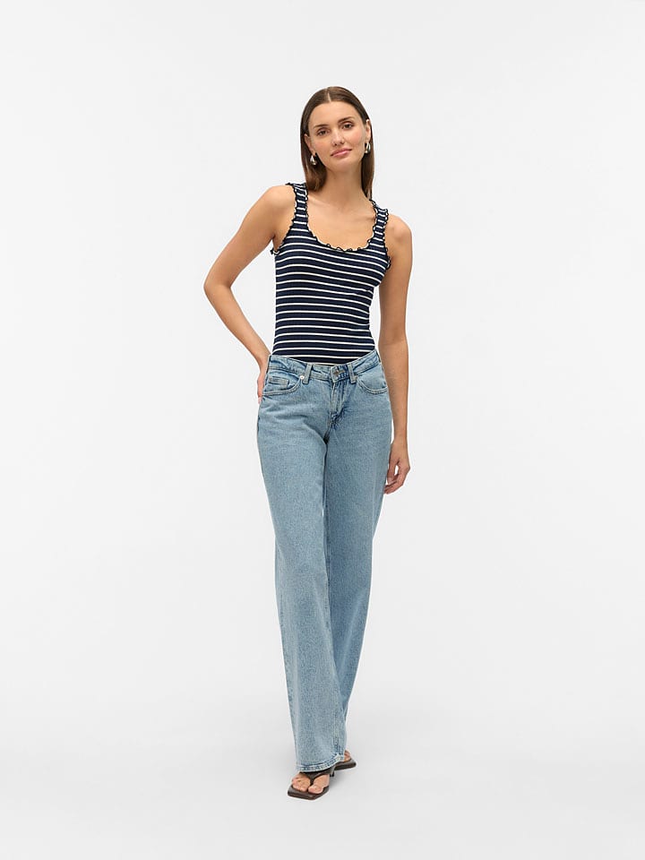 Vero Moda Top w kolorze granatowym rozmiar: XS