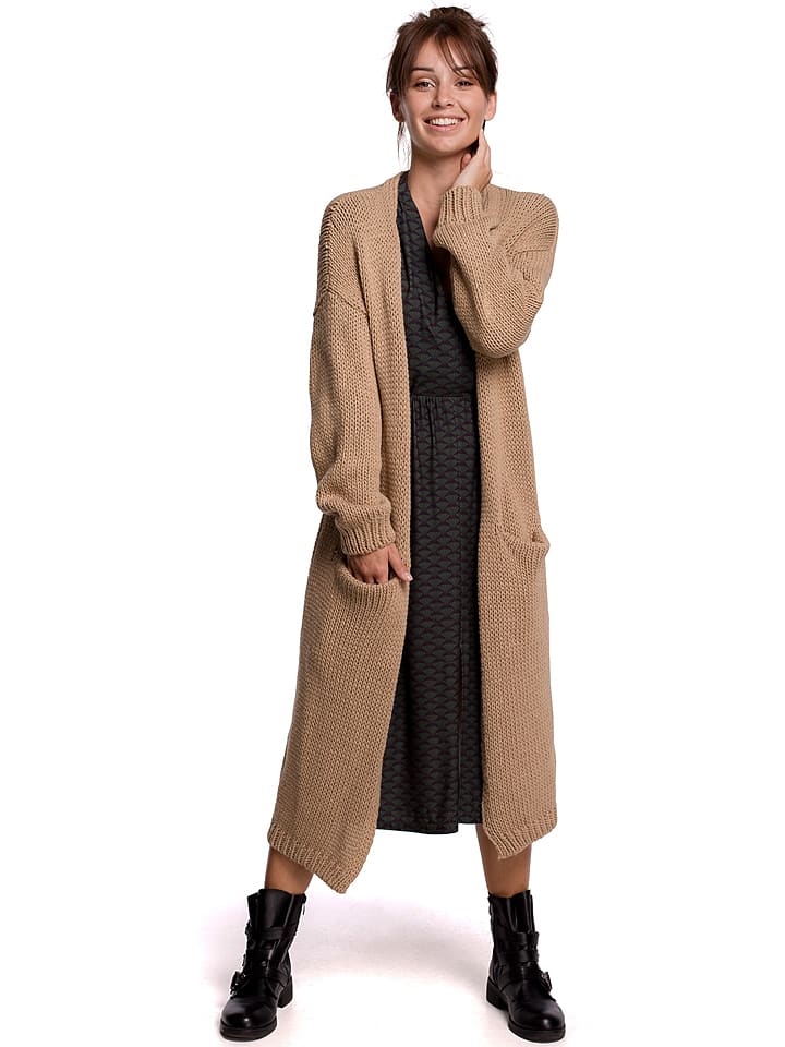 Be Wear Kardigan w kolorze jasnobrązowym rozmiar: onesize
