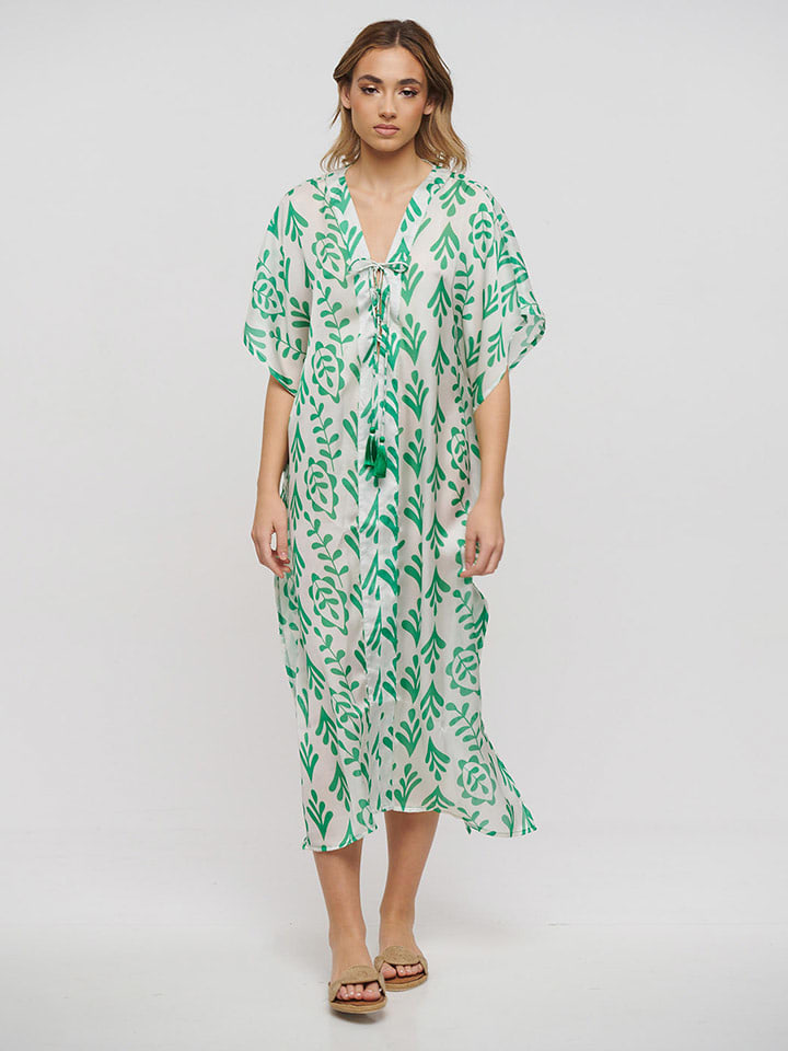 BLE Sukienka w kolorze biało-zielonym rozmiar: onesize