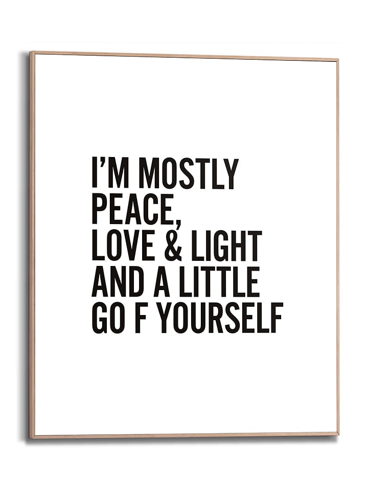 Orangewallz Druk artystyczny "Mostly Light" w ramce rozmiar: 40x50 cm