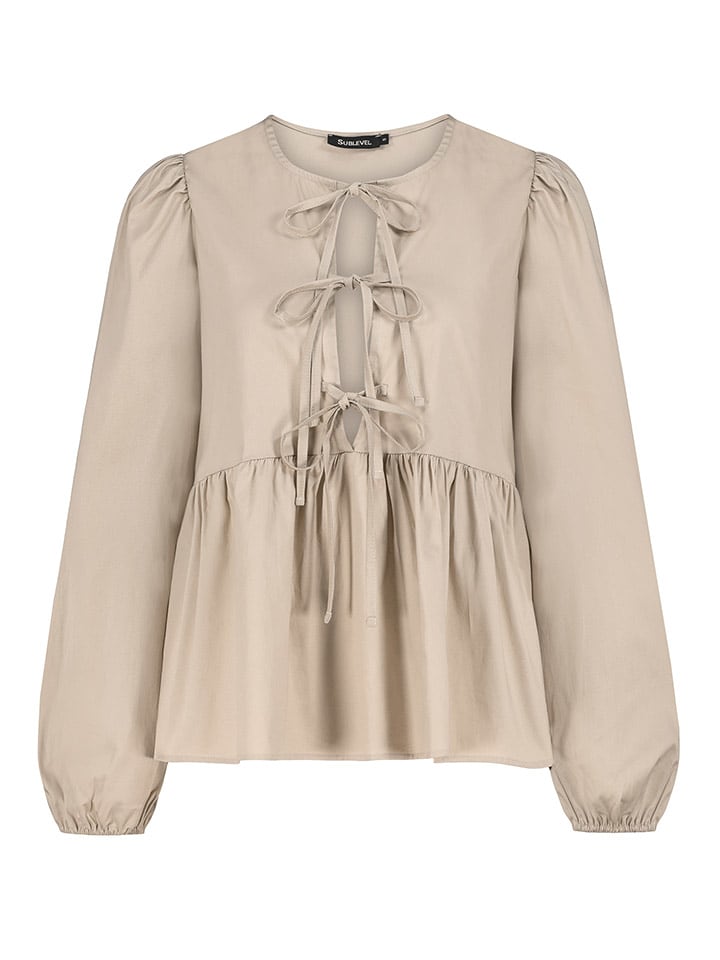 Sublevel Bluzka w kolorze beżowym rozmiar: S