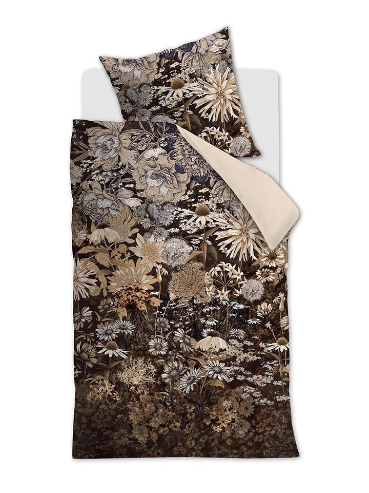 Beddinghouse Komplet pościeli satynowej "Rachel" w kolorze brązowym rozmiar: 155x220 cm