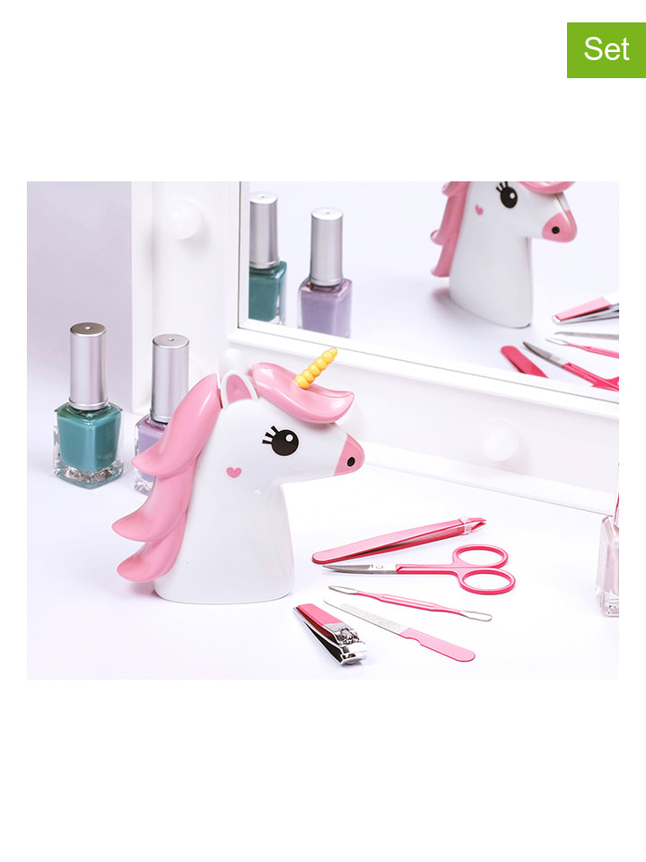 Thumbs Up 6-częściowy zestaw "Unicorn Vanity Tool" w kolorze jasnoróżowo-białym rozmiar: onesize