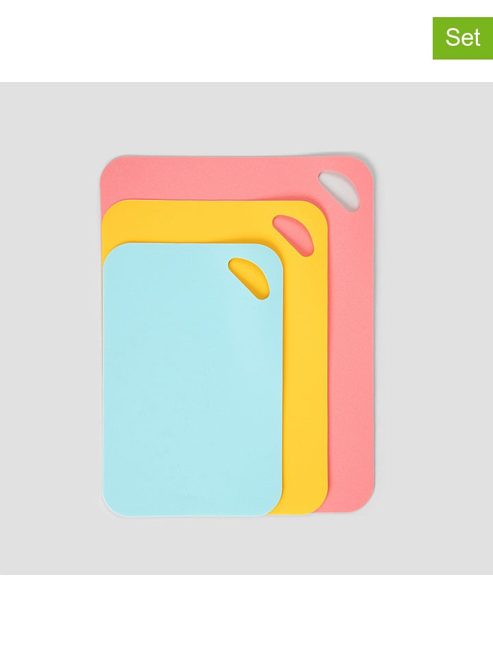 Homla Deski (3 szt.) "Solare" w kolorze jasnoróżowo-żółto-błękitnym do krojenia rozmiar: onesize