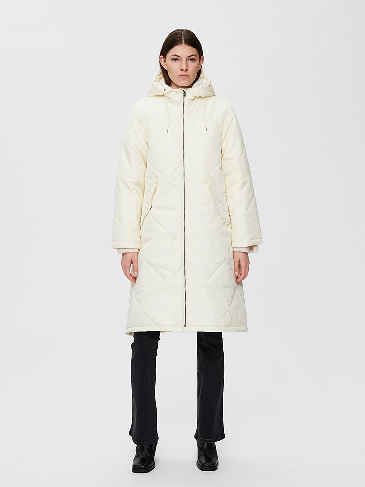 SELECTED FEMME Kurtka zimowa "Maran" w kolorze białym rozmiar: 34