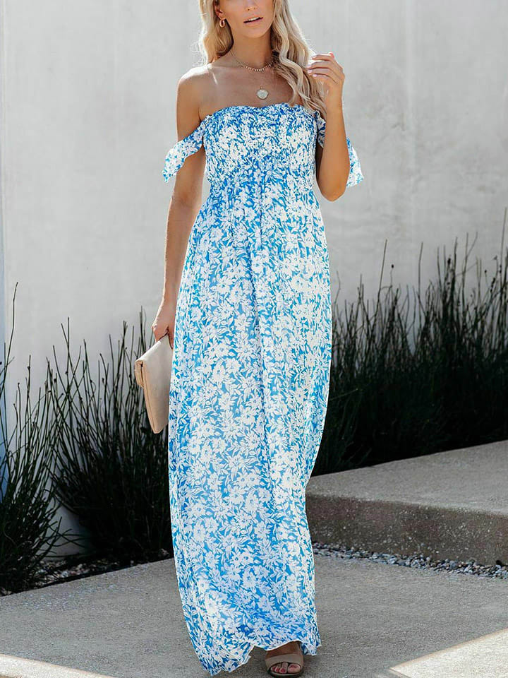 Milan Kiss Sukienka w kolorze niebiesko-białym rozmiar: M