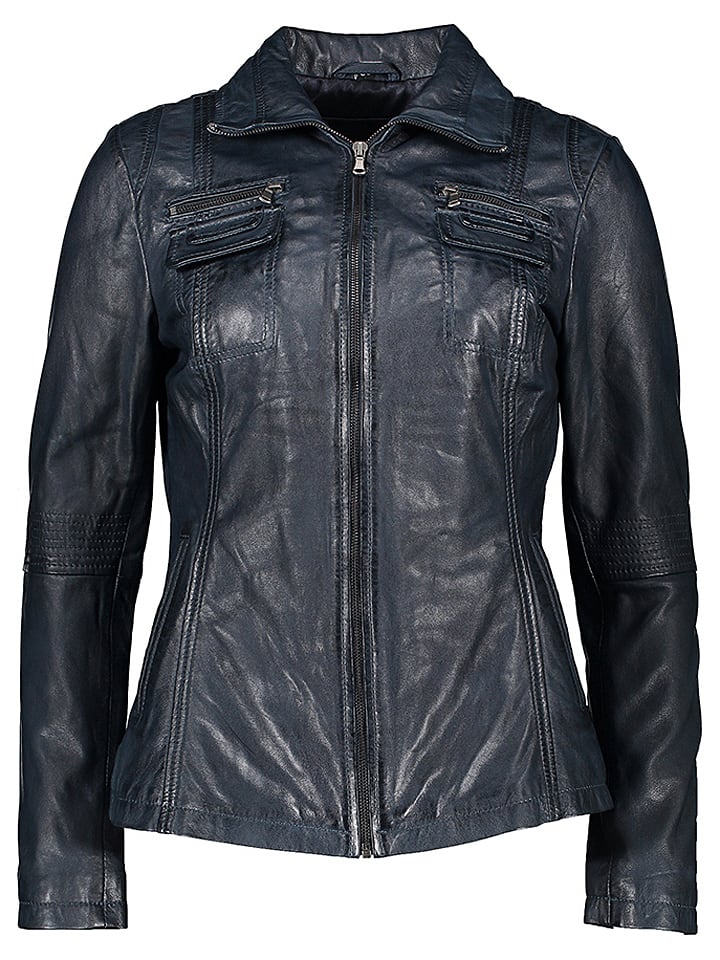 KRISS Skórzana kurtka w kolorze granatowym rozmiar: 40