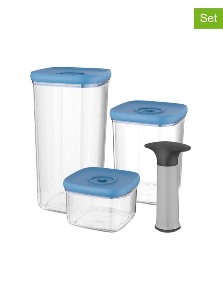 BergHOFF 4-częściowy zestaw pojemników próżniowych w kolorze niebieskim rozmiar: onesize
