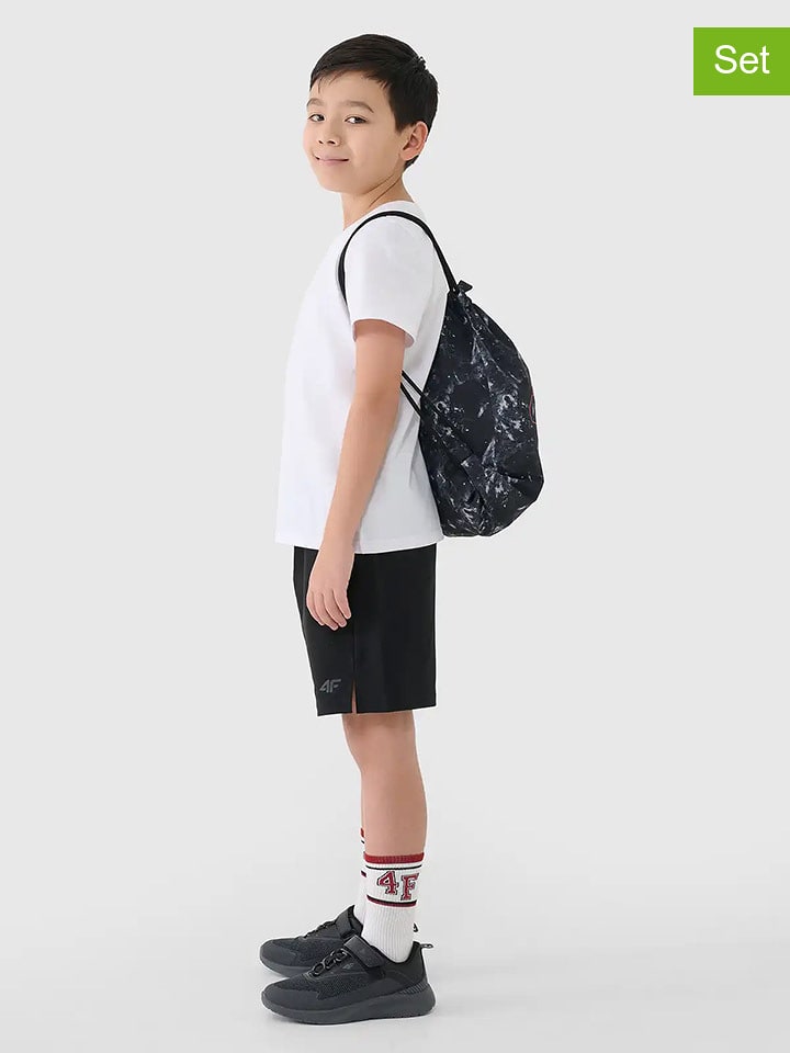 4F 3-częściowy zestaw sportowy w kolorze biało-czarnym rozmiar: 146/152