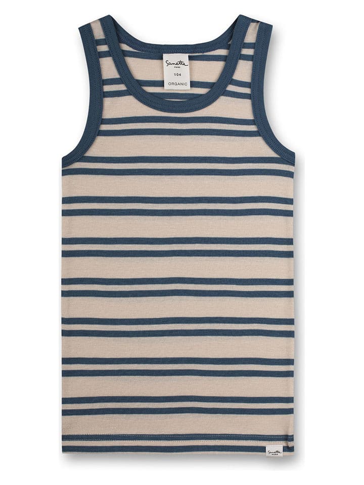Sanetta Kidswear Podkoszulek w kolorze niebiesko-beżowym rozmiar: 140