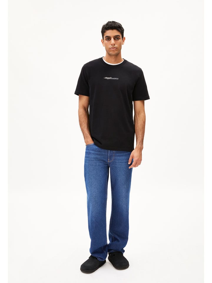 armedangels Koszulka "Maarkos Ikograph" w kolorze czarnym rozmiar: XL