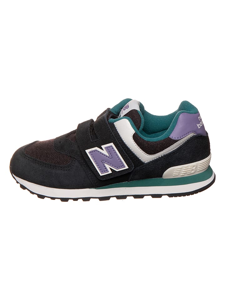 New Balance Skórzane sneakersy "574" w kolorze czarnym rozmiar: 18