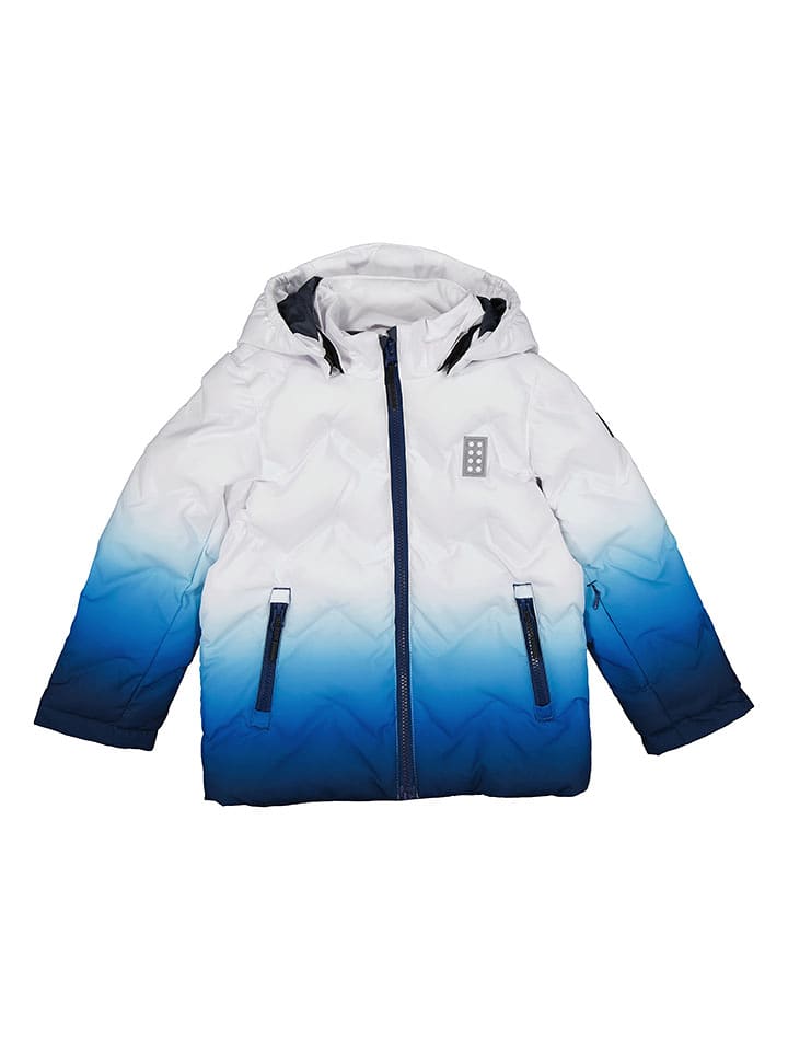 LEGO Kurtka pikowana w kolorze biało-niebieskim rozmiar: 122